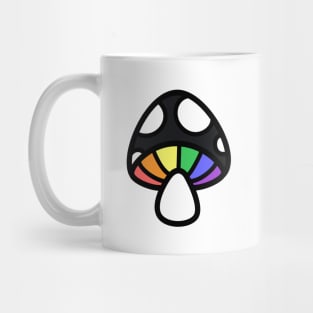 Rainbow Mushroom Discrete Pride Flag Mug